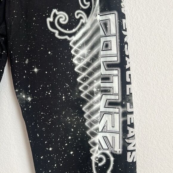 Versace Jeans Couture Felpa Panel Galaxy Sweatpants in Black-White, New, Size L - Picture 8 of 16